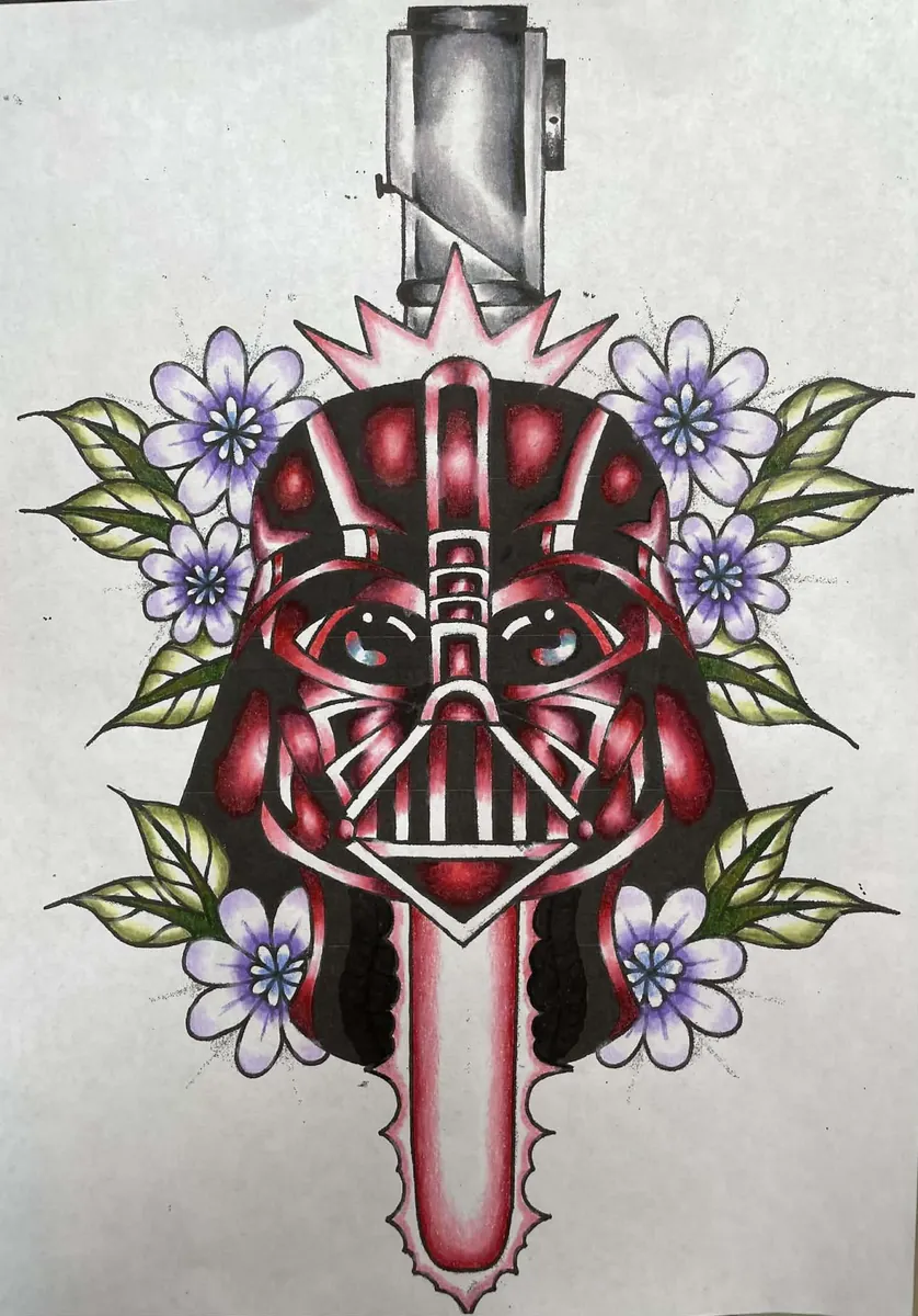 Traditional Darth Vader flash — color