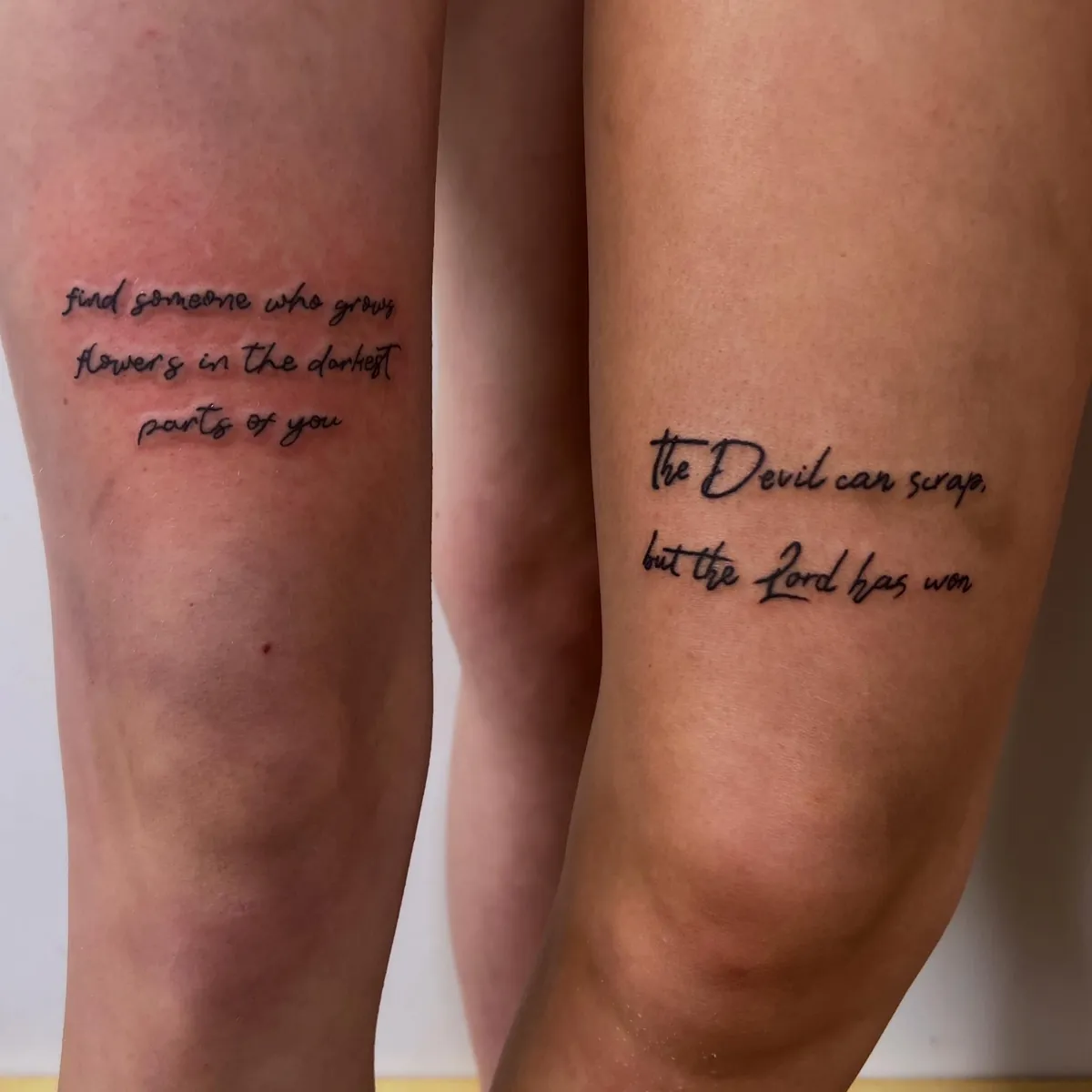 Two legs of script — flowers in the dark / Devil & Lord